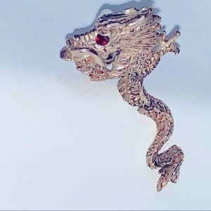 Sterling Chinese Dragon Navel Belly Button Ring